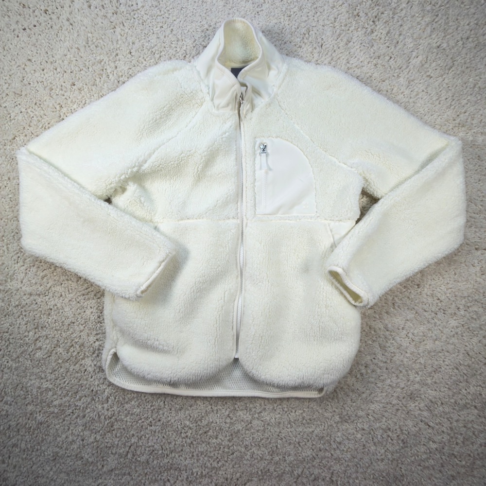 Sweaty Betty Fleece Jacket Women 6 Cream Full Zip Sherpa Pockets Athleisure Cozy